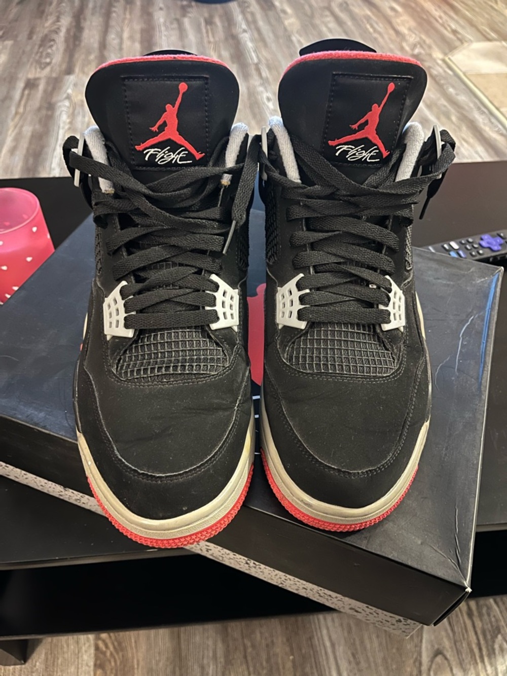 Jordan Black/Red/Gray Retro Sneakers - Picture 5 of 8